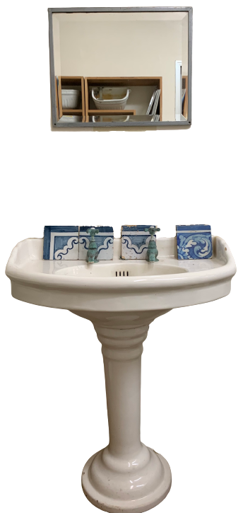 Antique bathroom sink in recycled ceramic